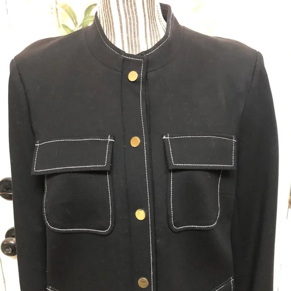 Rafaella black blazer w/ contrast stitching - Picture 2 of 8